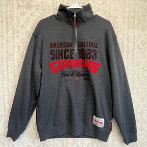 Good Guys Fleece Quarter Zip Pulloer Sweater Sweatshirt Sz S Cars Motors Pockets
